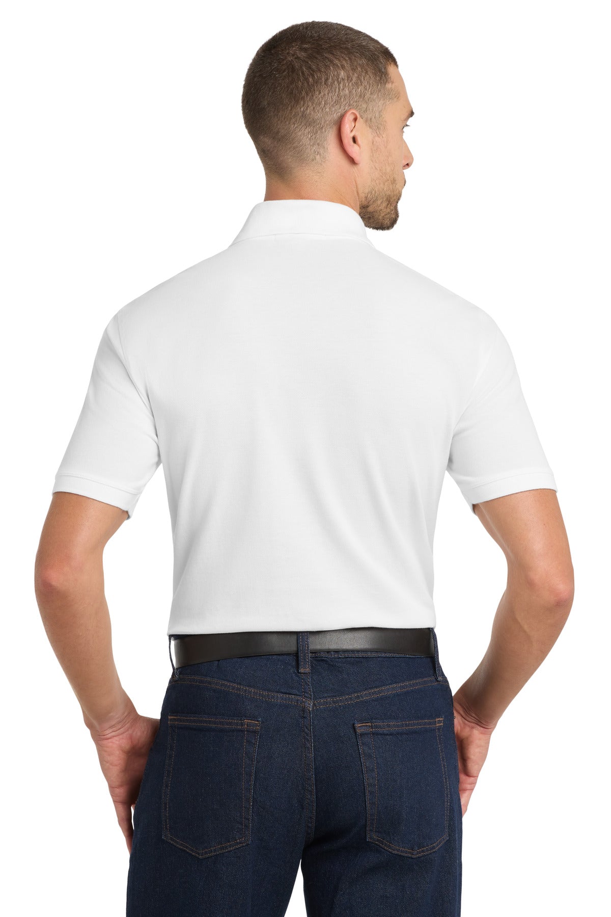 White Port Authority EZCotton Polo. K8000