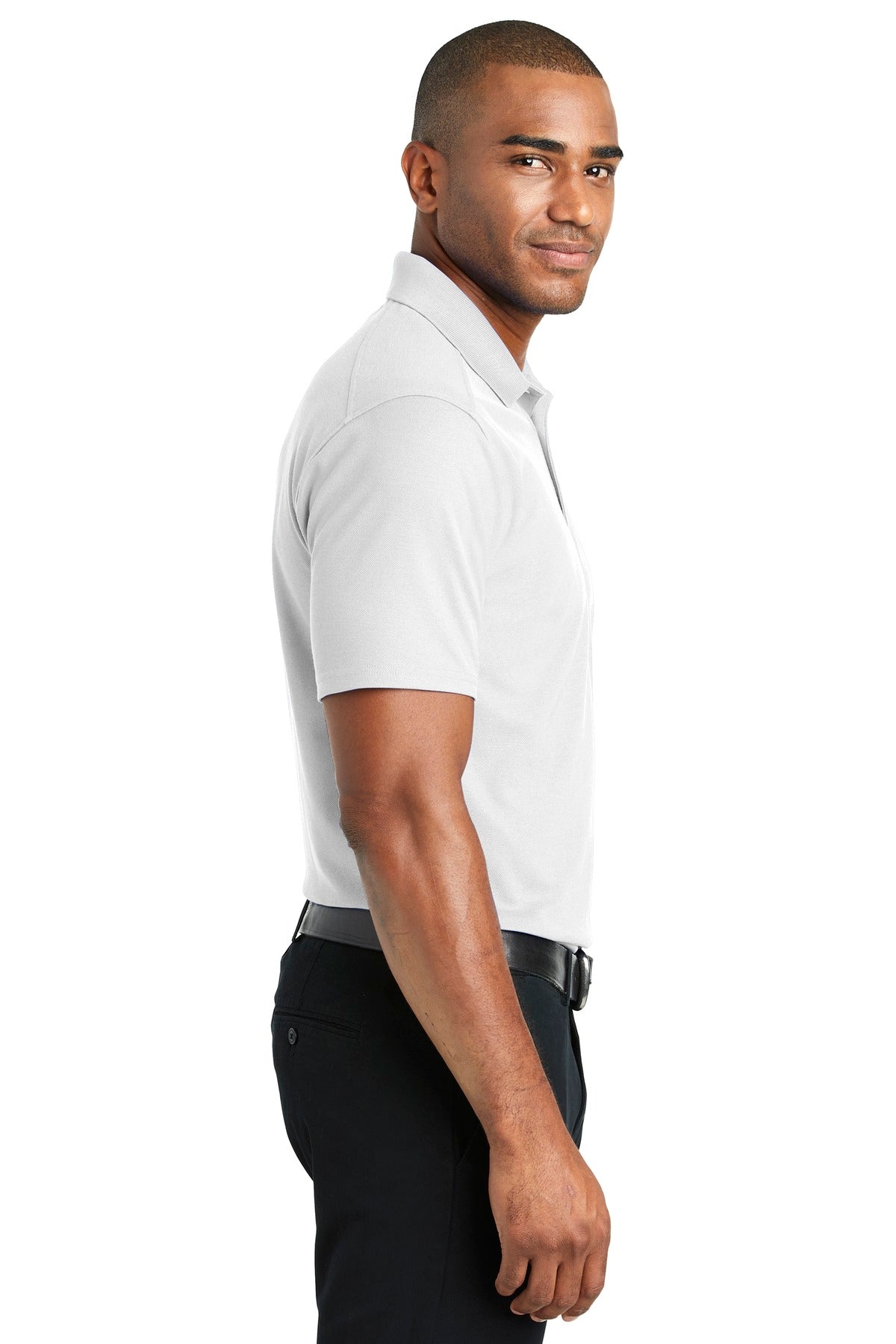 White Port Authority EZPerformance Pique Polo. K600