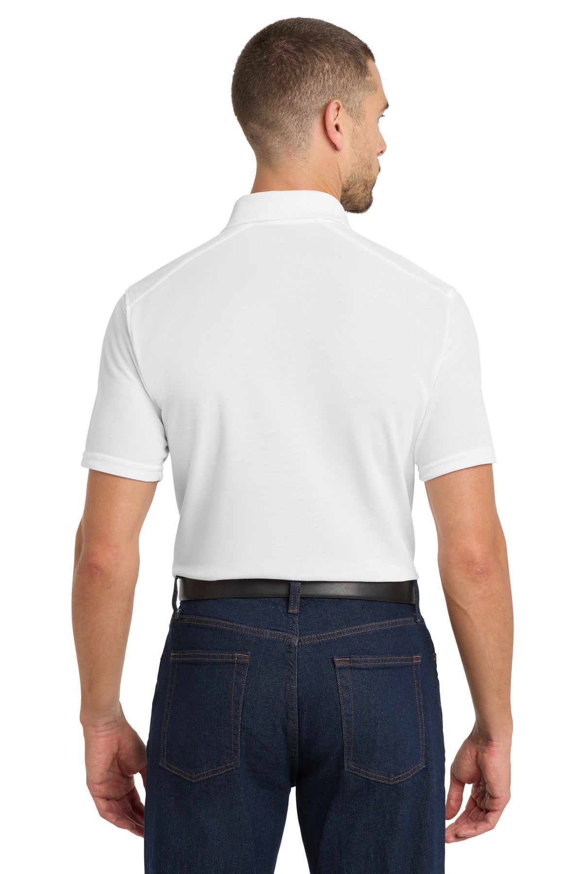 White Port Authority EZPerformance Pique Polo. K600
