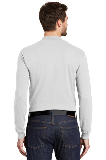 White Port Authority Interlock Knit Mock Turtleneck. K321