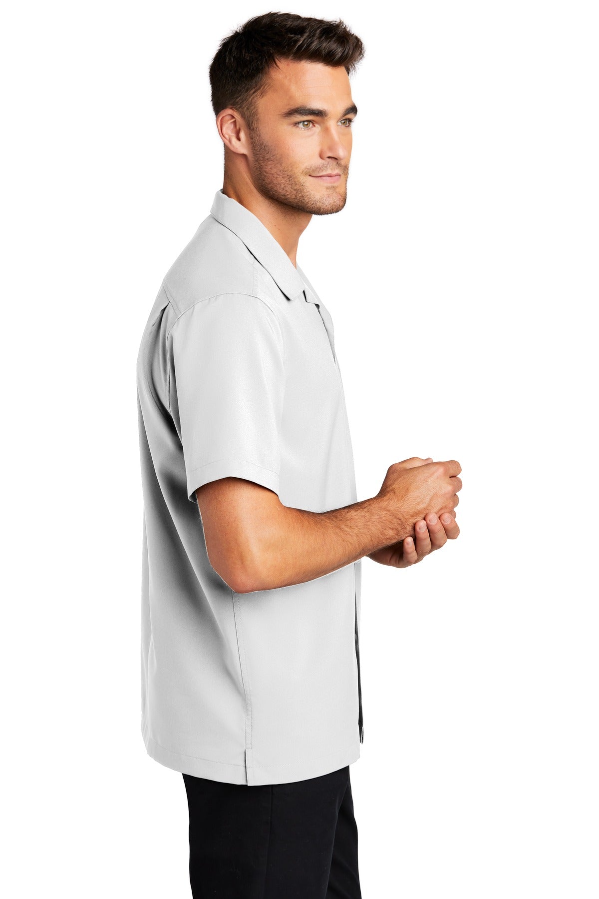 White Port Authority Short Sleeve Performance Staff Shirt W400
