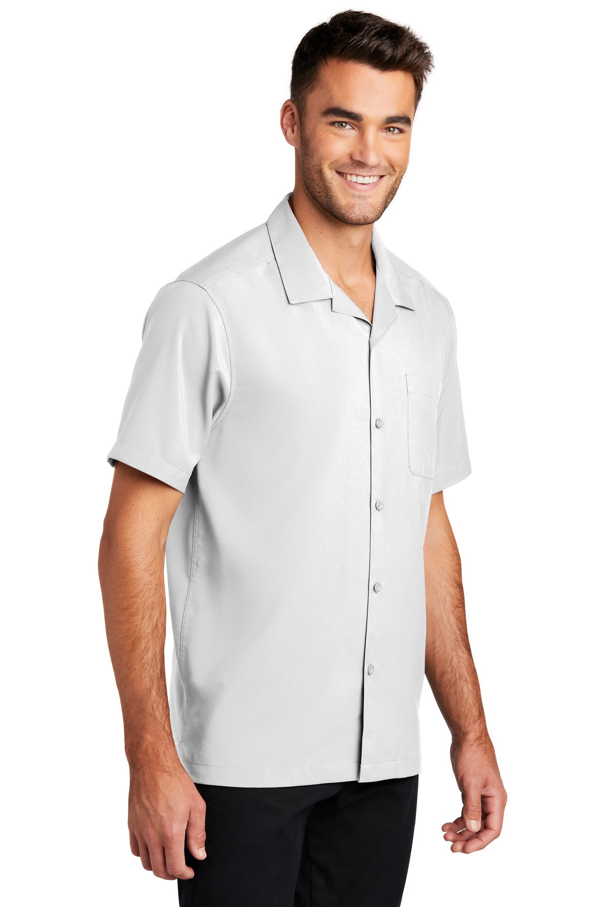 White Port Authority Short Sleeve Performance Staff Shirt W400