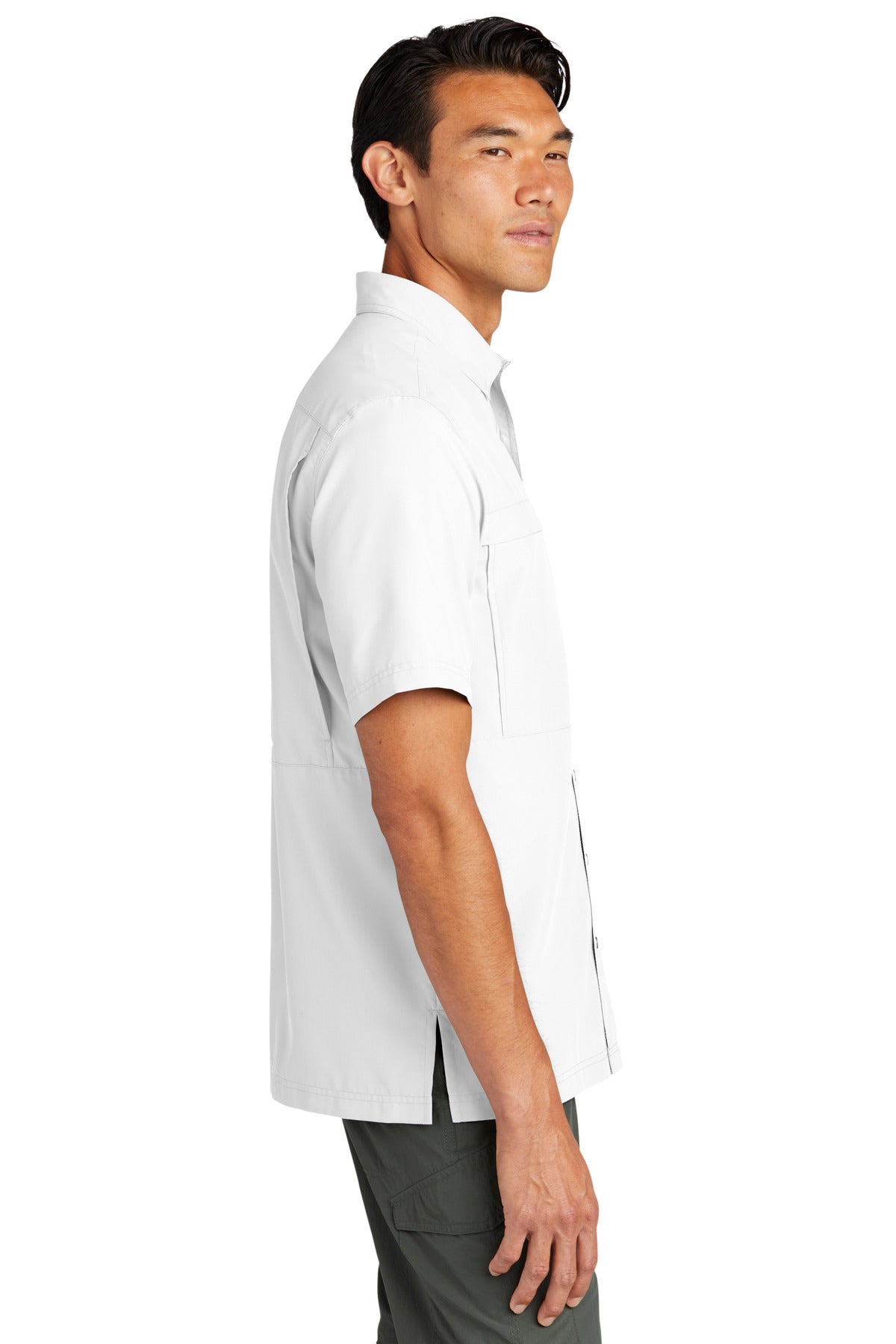 White Port Authority Short Sleeve UV Daybreak Shirt W961