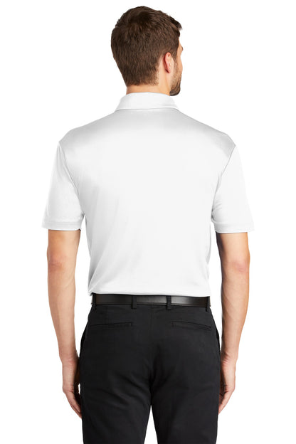 White Port Authority Silk Touch Performance Pocket Polo. K540P