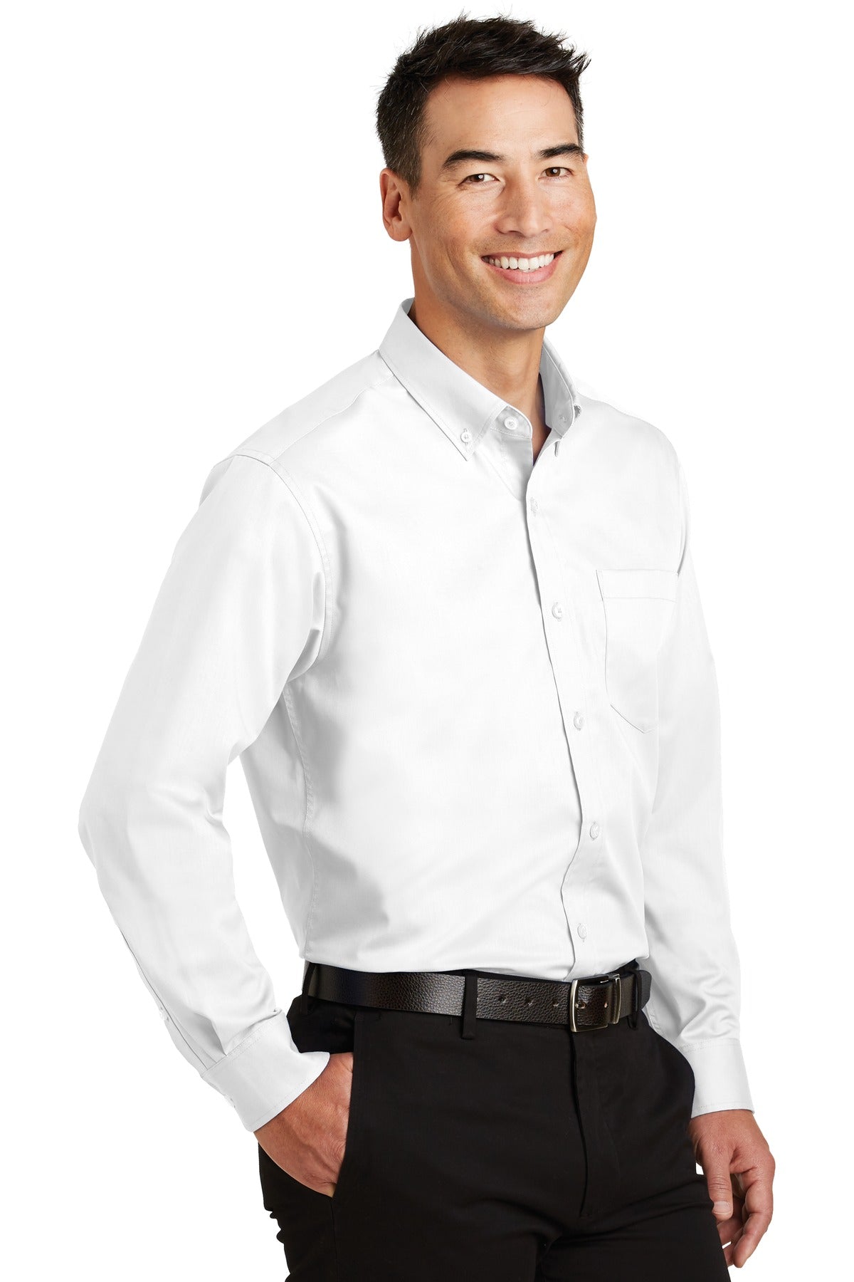 White Port Authority SuperPro Twill Shirt. S663