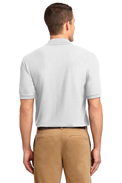 White Port Authority Tall Silk Touch Polo. TLK500