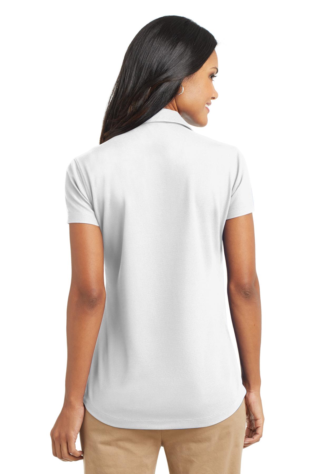 White Port Authority Women's Dry Zone Grid Polo. L572