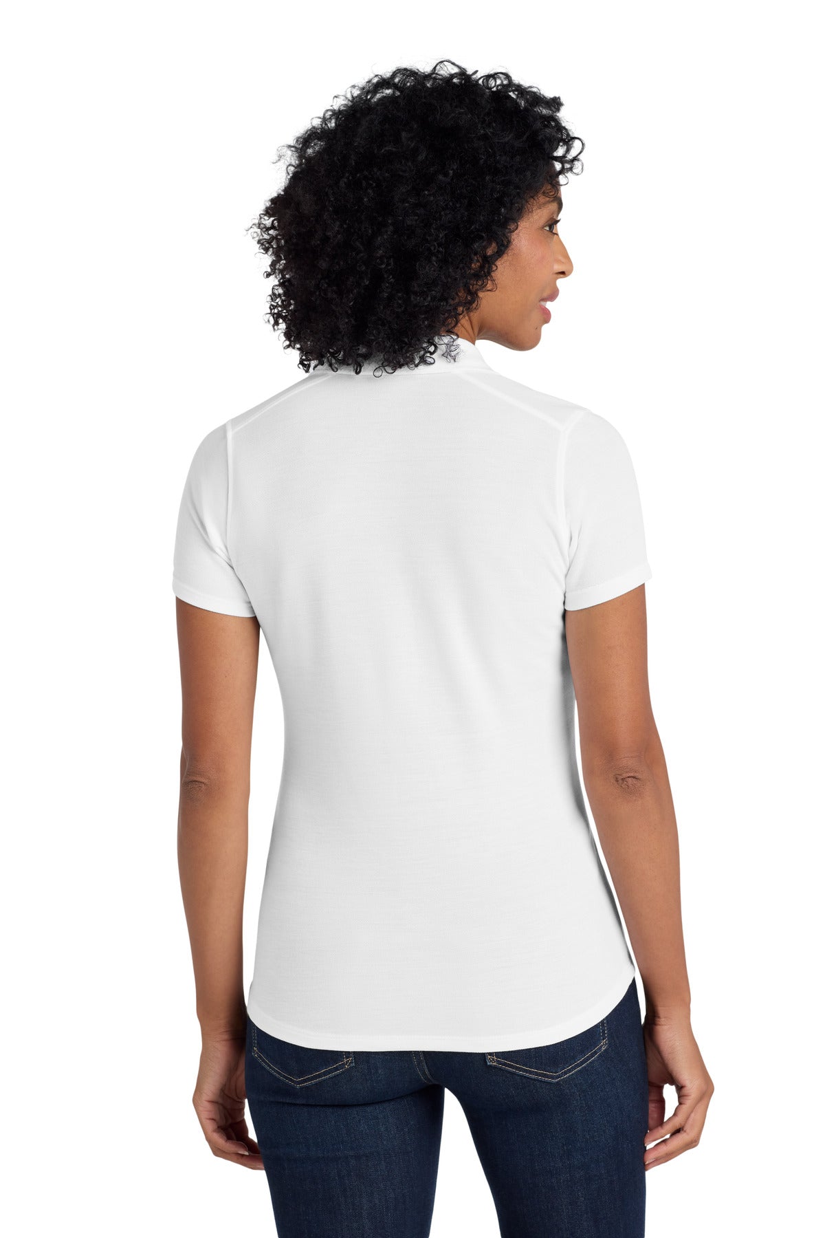 White Port Authority Women's EZPerformance Pique Polo. LK600