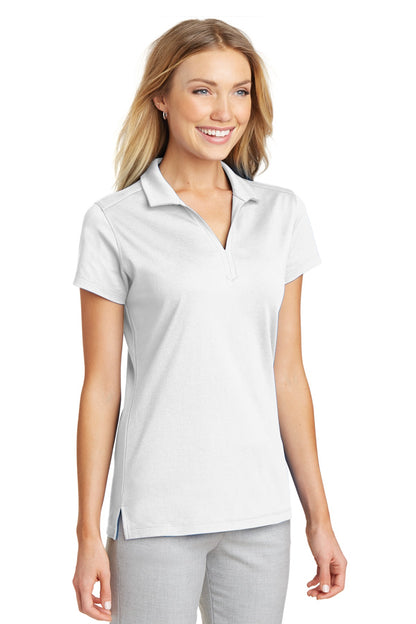 White Port Authority Women's Rapid Dry Mesh Polo. L573