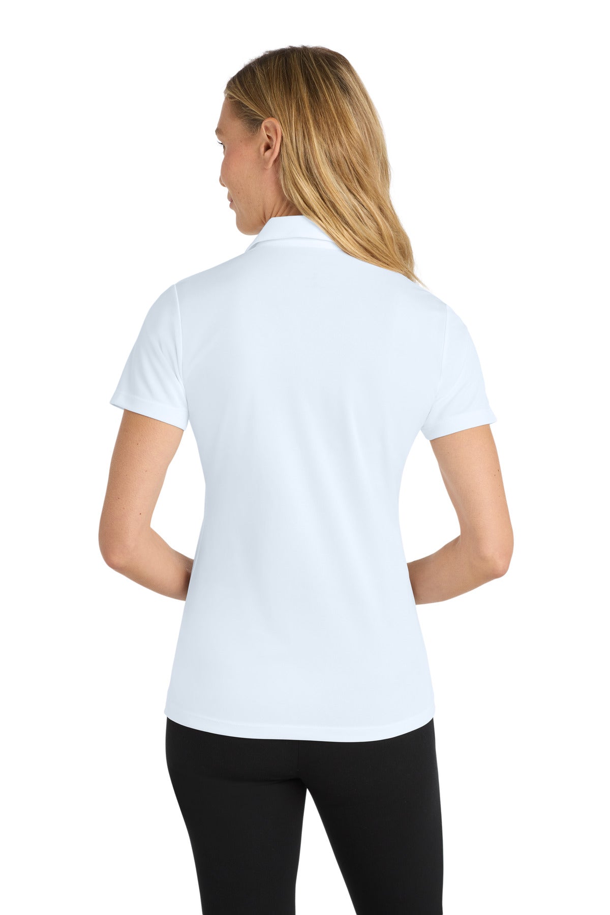 White Port Authority Women's Silk Touch Performance Polo. L540