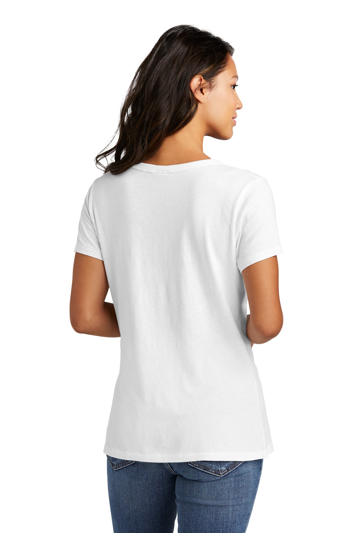 White Port & Company Women's Beach Wash Garment-Dyed V-Neck Tee LPC099V