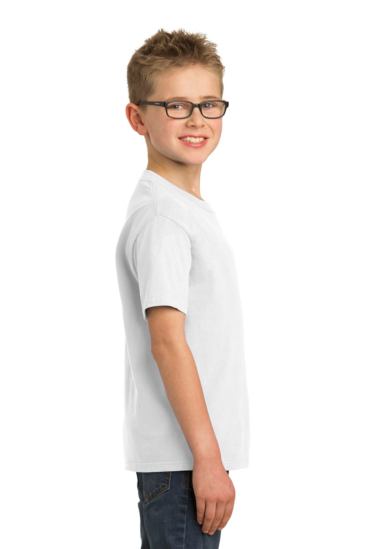 White Port & Company Youth Beach Wash Garment-Dyed Tee. PC099Y