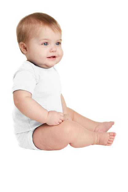 White Rabbit Skins Infant Short Sleeve Baby Rib Bodysuit. RS4400