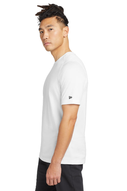 White Solid New Era Series Performance Crew Tee. NEA200