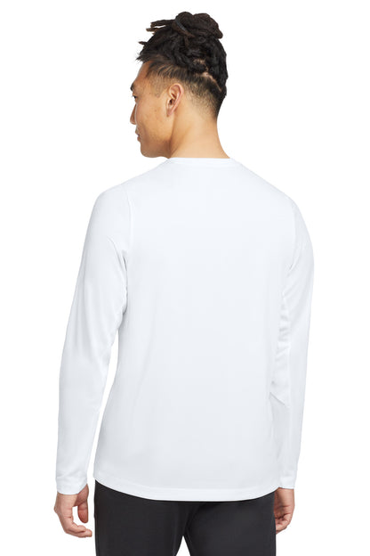 White Solid New Era Series Performance Long Sleeve Crew Tee. NEA201