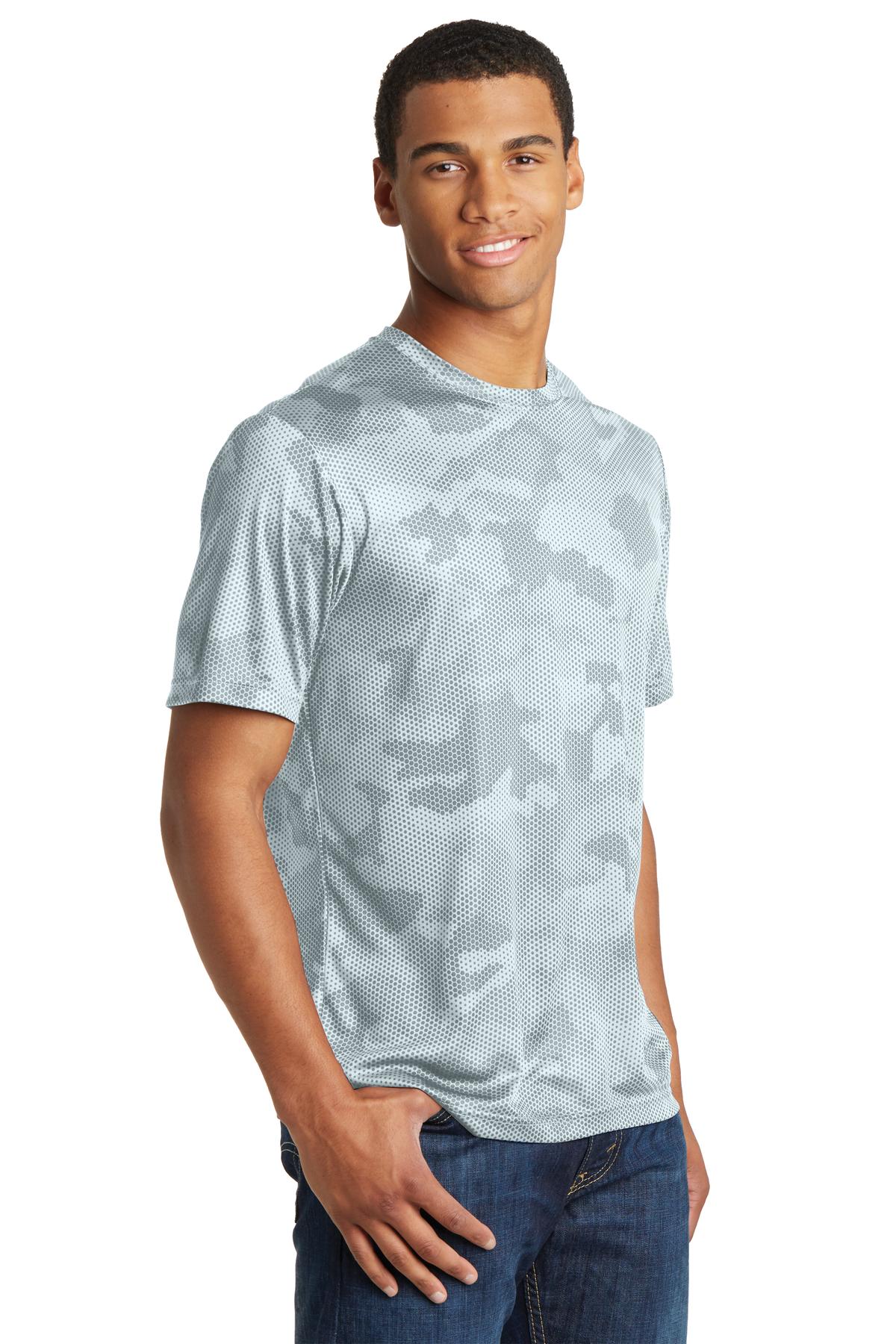 White Sport-Tek CamoHex Tee. ST370