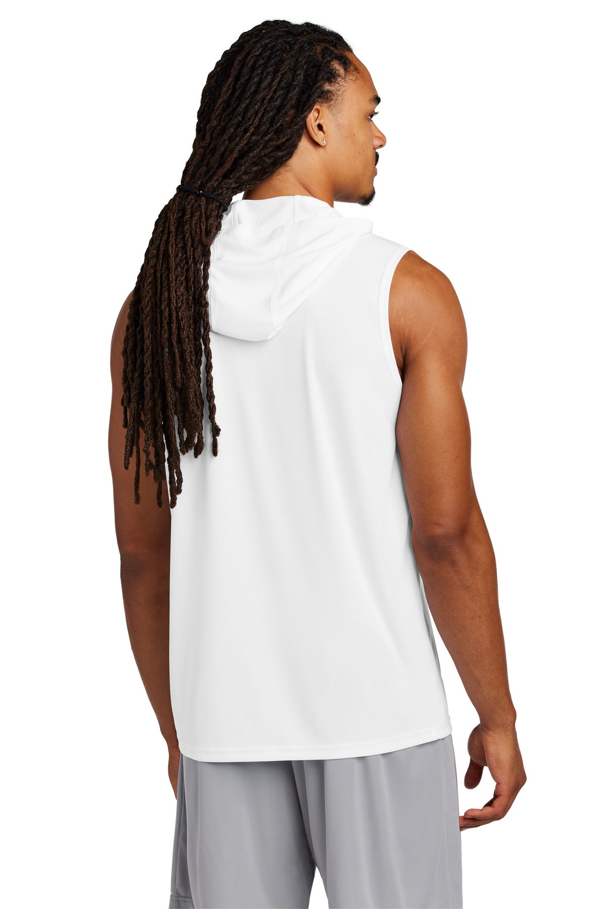 White Sport-Tek Competitor Sleeveless Hoodie ST352H