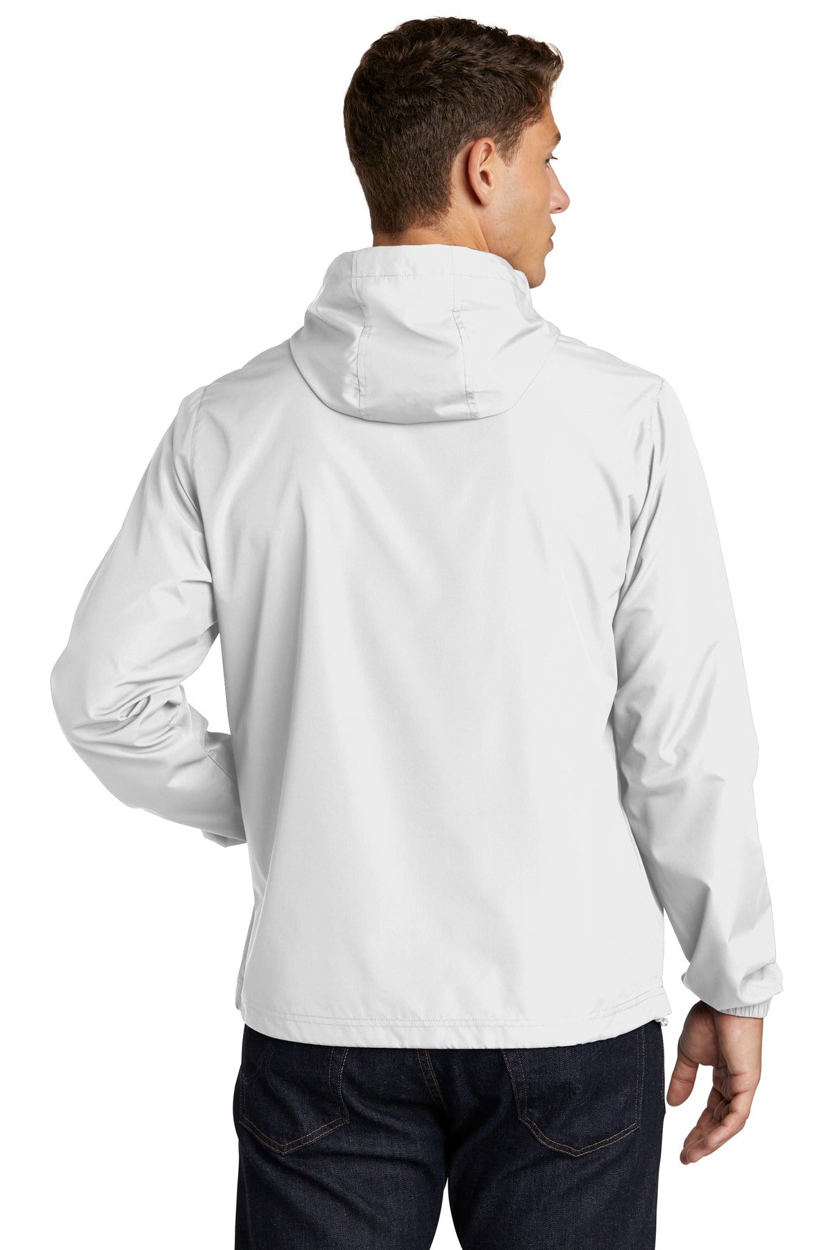 White Sport-Tek Packable Anorak. JST66