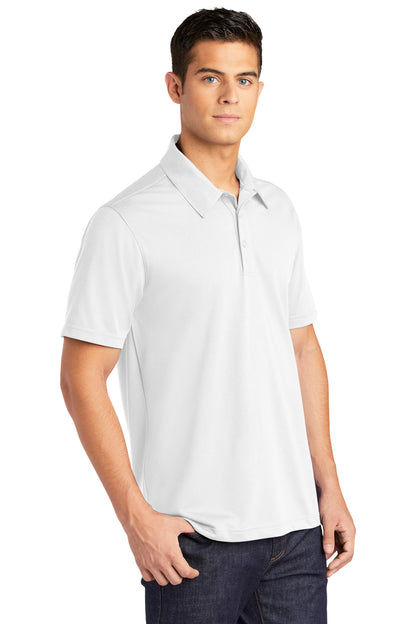 White Sport-Tek PosiCharge Active Textured Polo. ST690