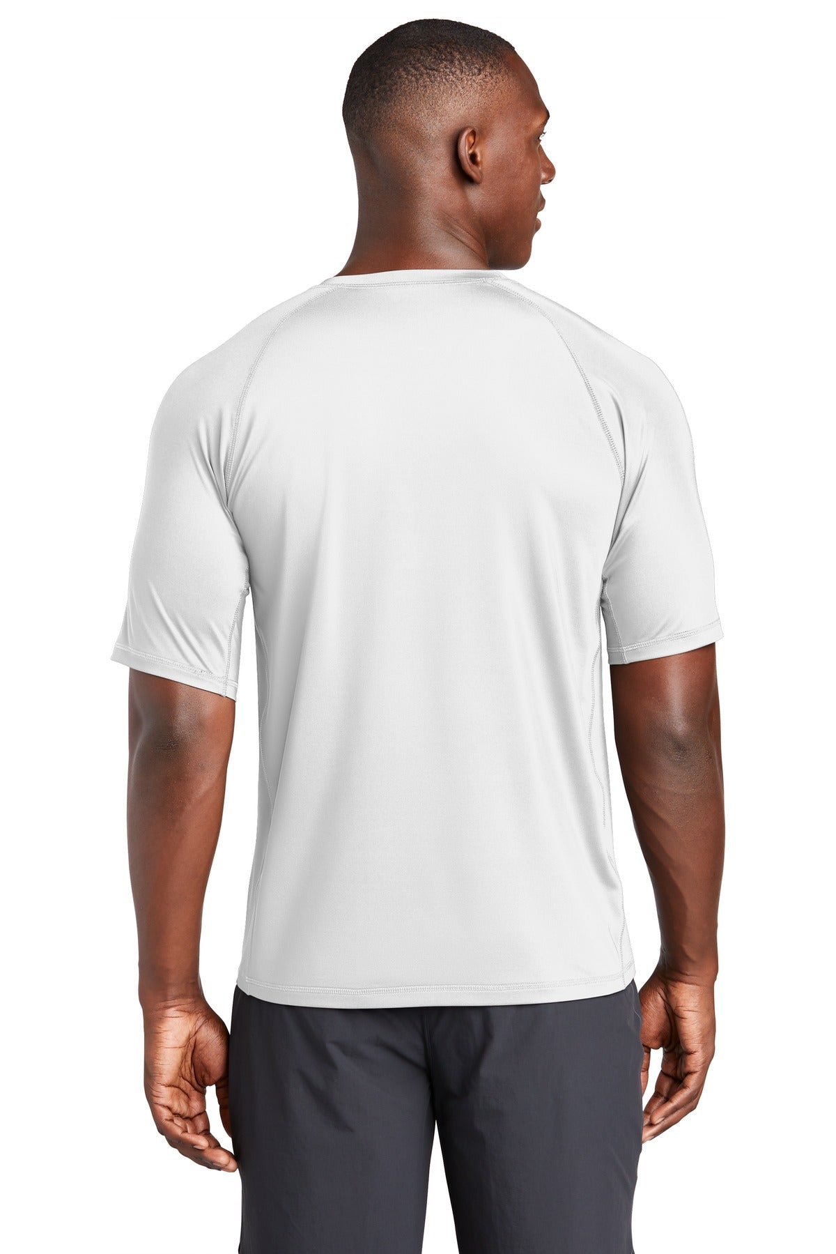 White Sport-Tek Rashguard Tee. ST470