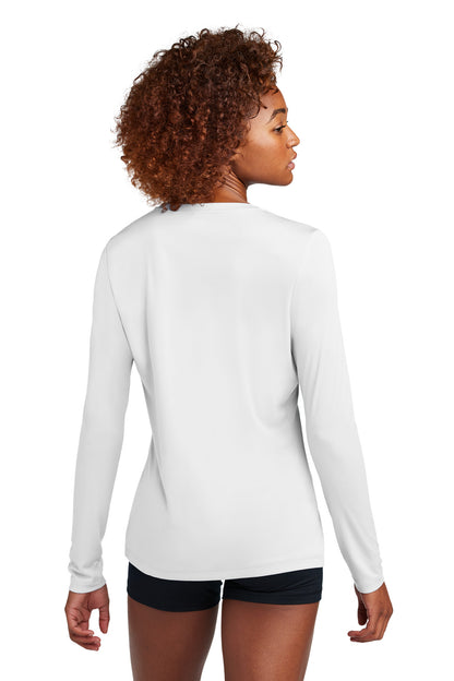 White Sport-Tek Women's Posi-UV Pro Long Sleeve LST420LS