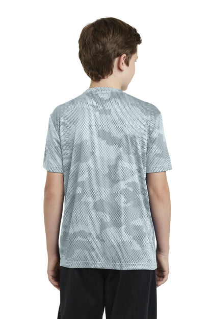 White Sport-Tek Youth CamoHex Tee. YST370