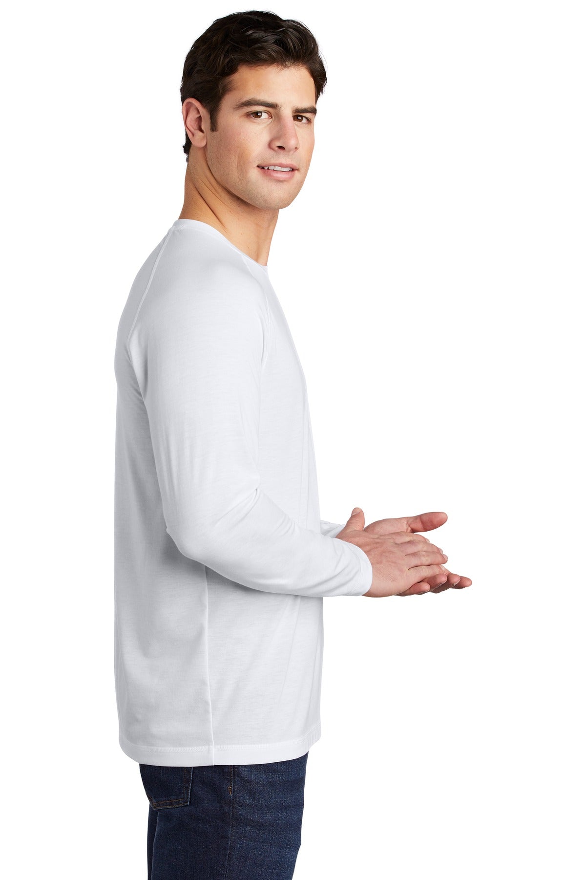 White Triad So Sport-Tek PosiCharge Long Sleeve Tri-Blend Wicking Raglan Tee ST400LS