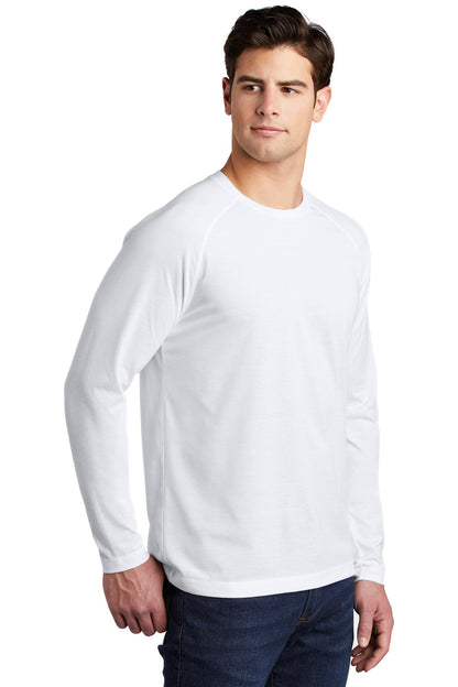 White Triad So Sport-Tek PosiCharge Long Sleeve Tri-Blend Wicking Raglan Tee ST400LS