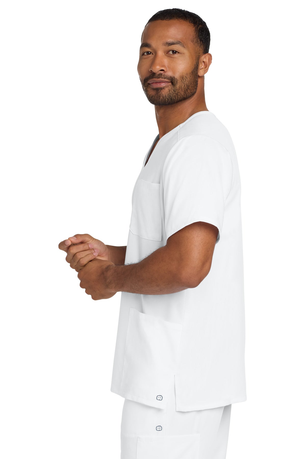 White Wink Men's Premiere Flex V-Neck Top WW5068