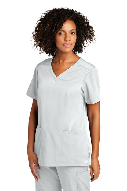 White Wink Women's Premiere Flex V-Neck Top WW4168