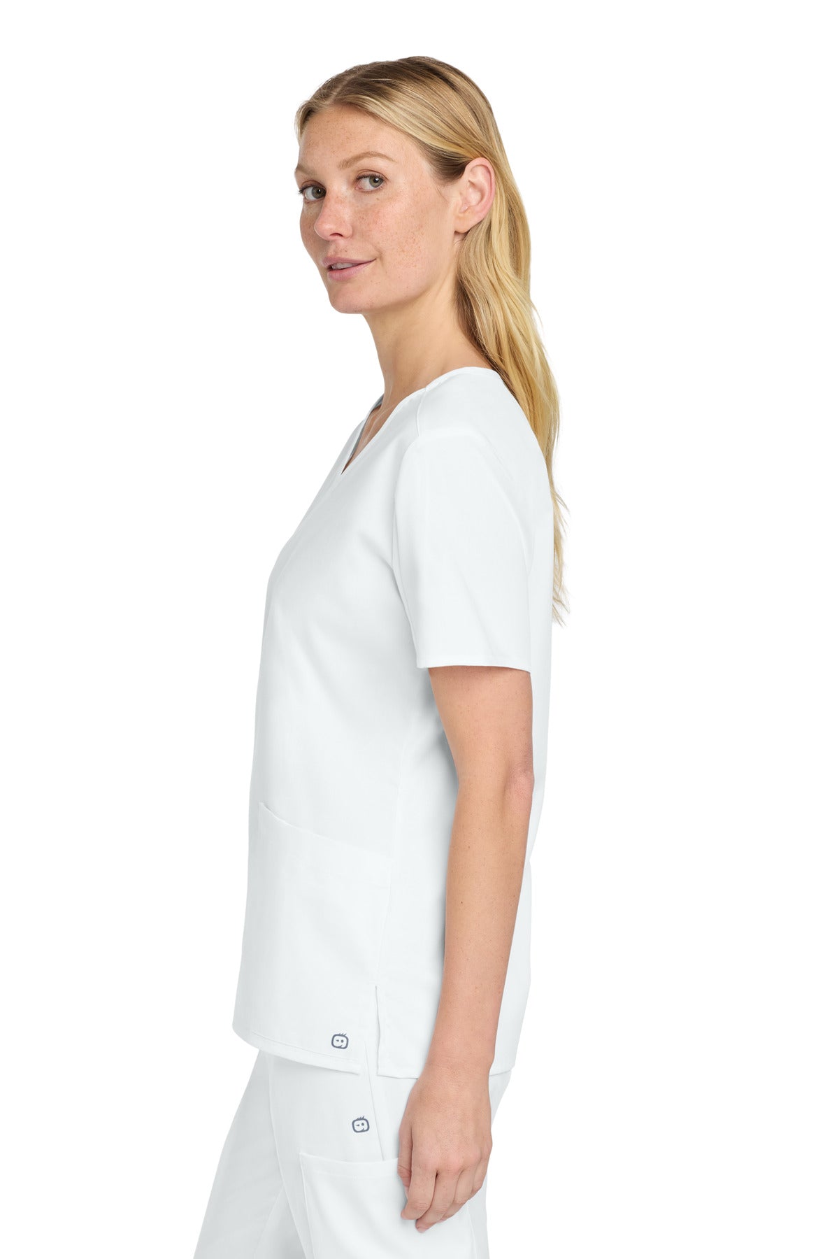 White Wink Women's WorkFlex Mock Wrap Top WW4760