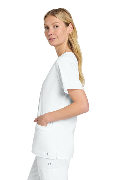 White Wink Women's WorkFlex V-Neck Top WW4560