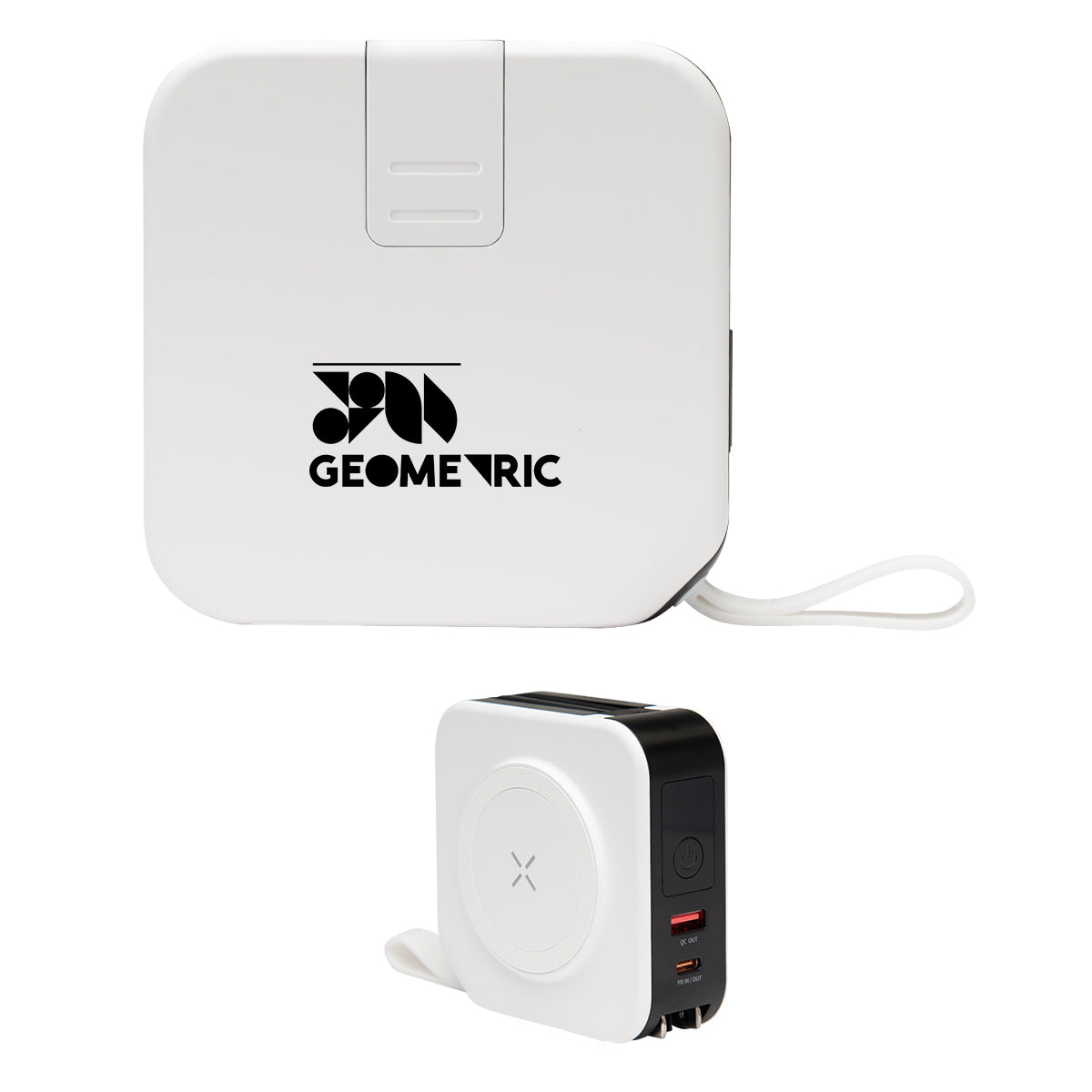 WHITE WITH BLACK 10,000 mAh 5-In-1 Universal Charger  grouped