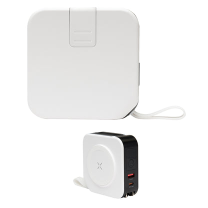 WHITE WITH BLACK 10,000 mAh 5-In-1 Universal Charger plain grouped