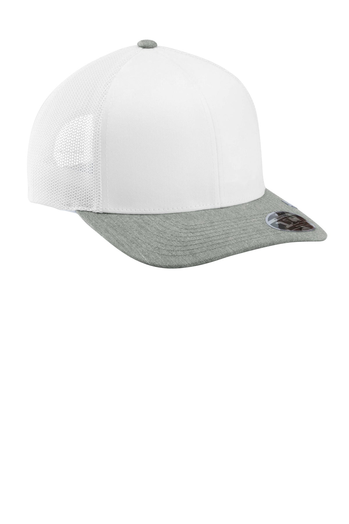 White/HtGy TravisMathew Cruz Colorblock Trucker Cap TM1MY390