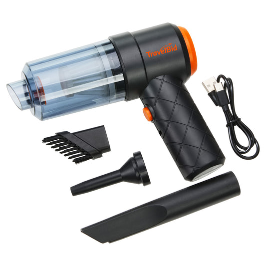 Black/Orange Dynamo Rechargeable Portable Vacuum Cleaner