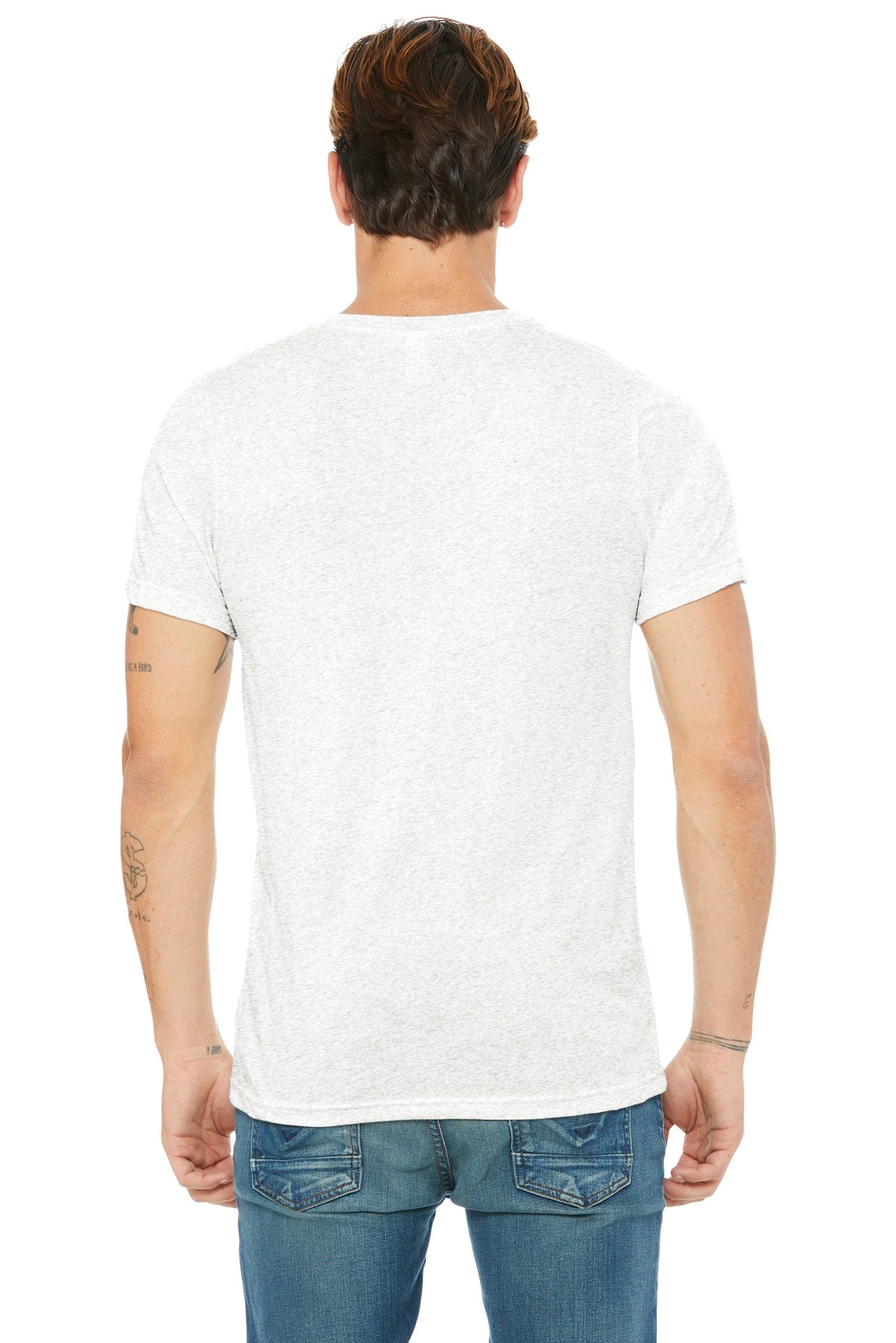 Wht Fleck TB BELLA+CANVAS Unisex Triblend Short Sleeve V-Neck Te. BC3415