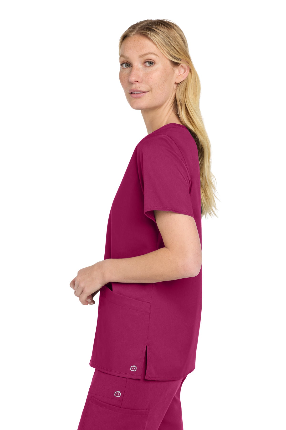 Wine Wink Women's WorkFlex Mock Wrap Top WW4760