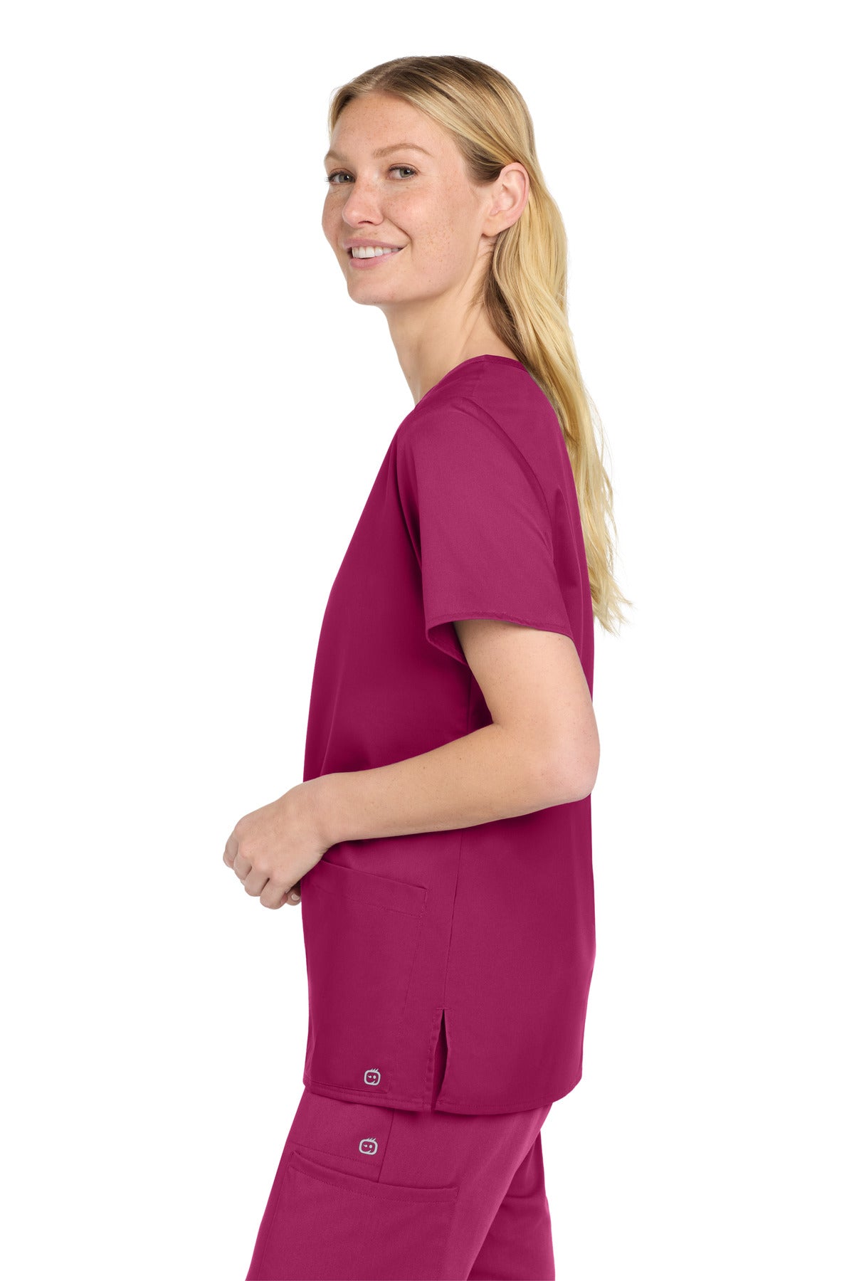 Wine Wink Women's WorkFlex V-Neck Top WW4560