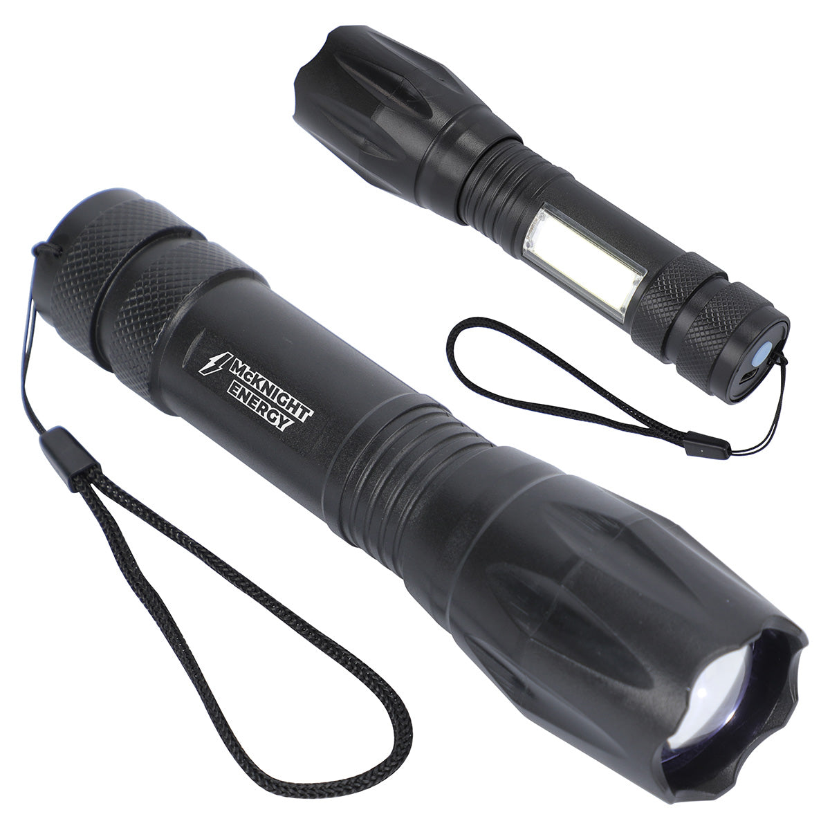 Black Best Buddy Tools ® Duo Beam Rechargeable LED and COB Flashlight