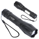 Black Best Buddy Tools ® Duo Beam Rechargeable LED and COB Flashlight