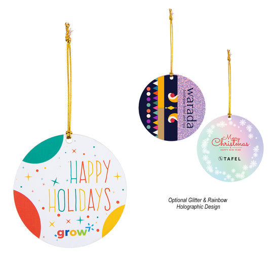 Wood Ornament - Circle plain grouped