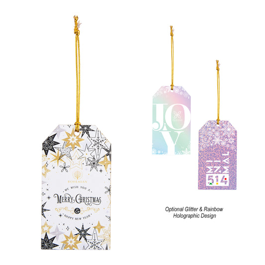 Wood Ornament - Gift Tag plain grouped