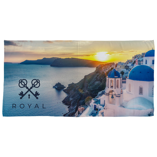White Breaker 30" x 60" Soft Polyester Beach Towel