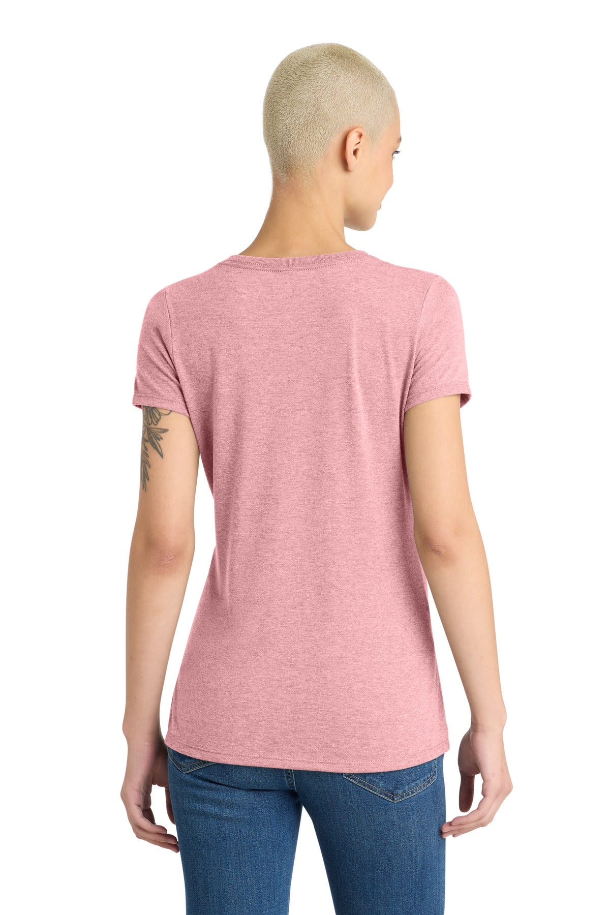 WstriaHthr District Women's Perfect Tri V-Neck Tee. DM1350L