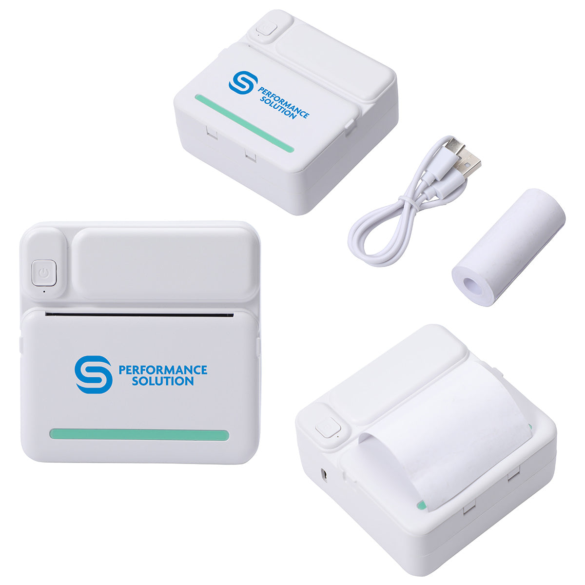 White Stub Portable Wireless Phone Printer