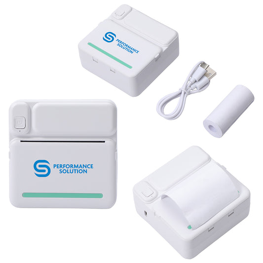 White Stub Portable Wireless Phone Printer