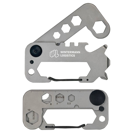 Silver Best Buddy Tools® Slim Profile Multi-Tool Carabiner