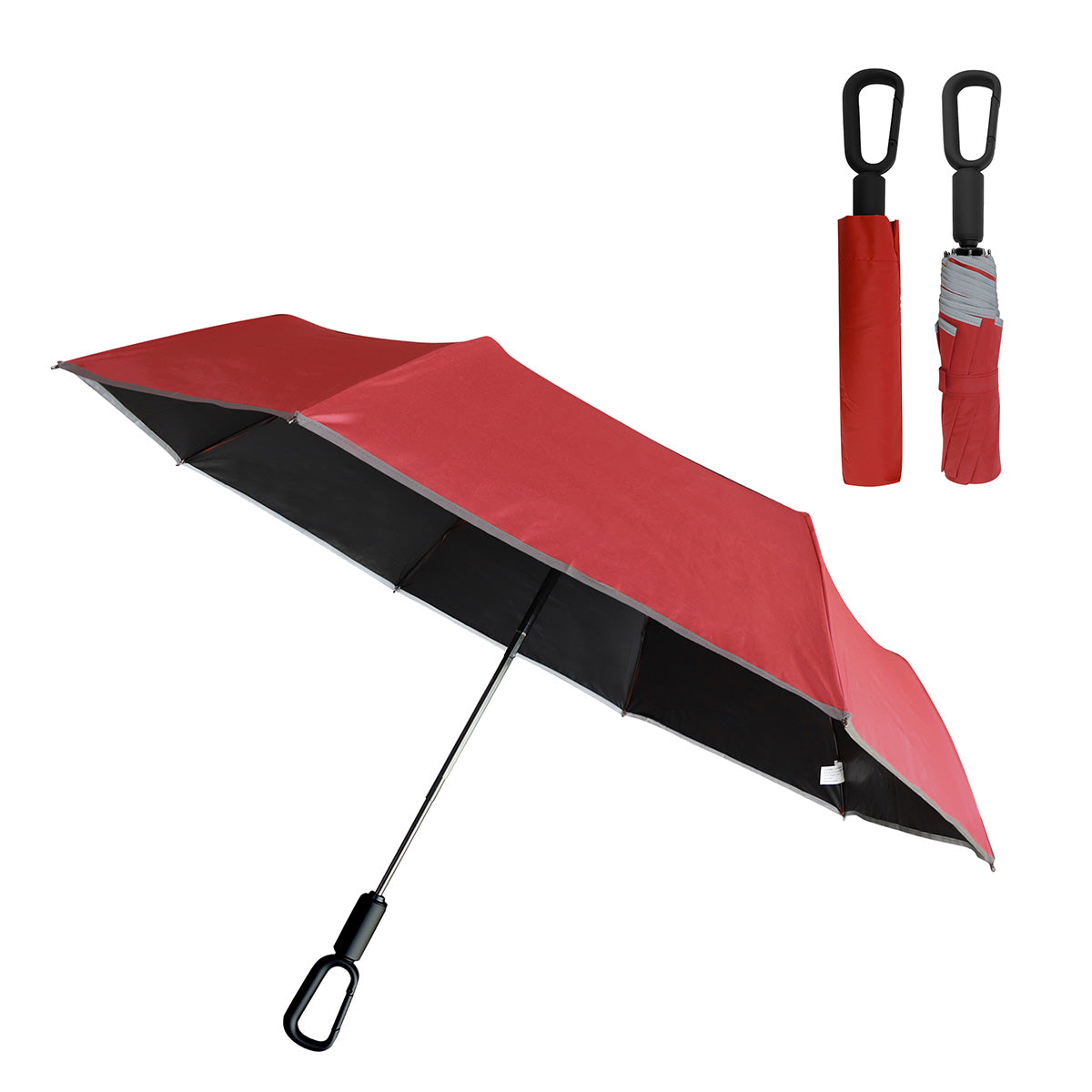 Ridgeline 46" Arc Reflective Umbrella with Carabiner Handle