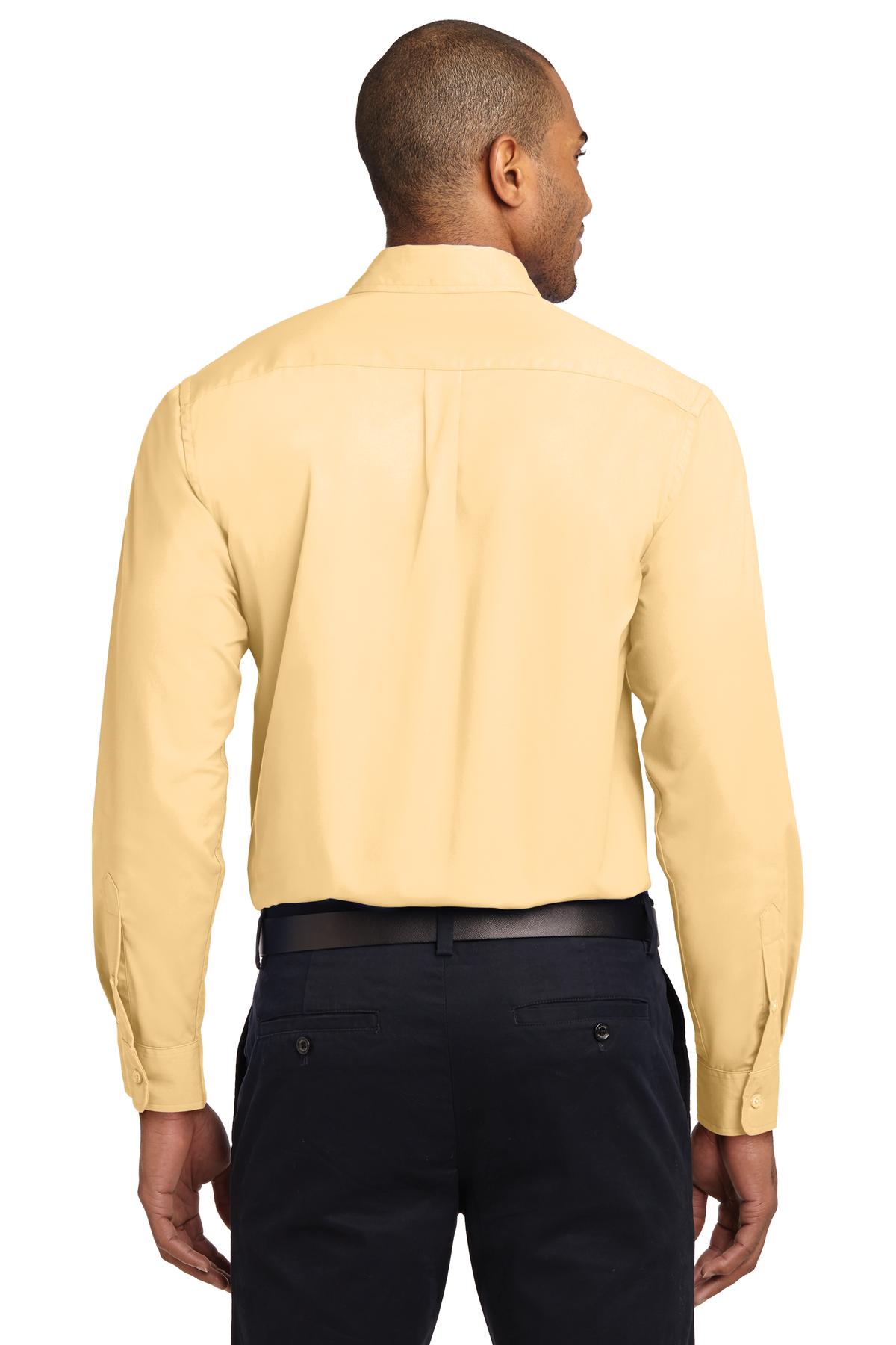 Yellow Port Authority Extended Size Long Sleeve Easy Care Shirt S608ES